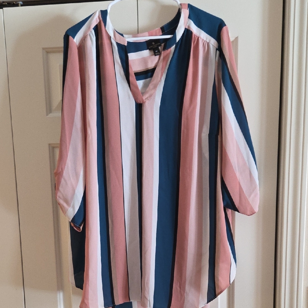 Worthington Multicolor Striped Blouse